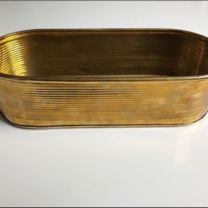 Oval Brass Planter
